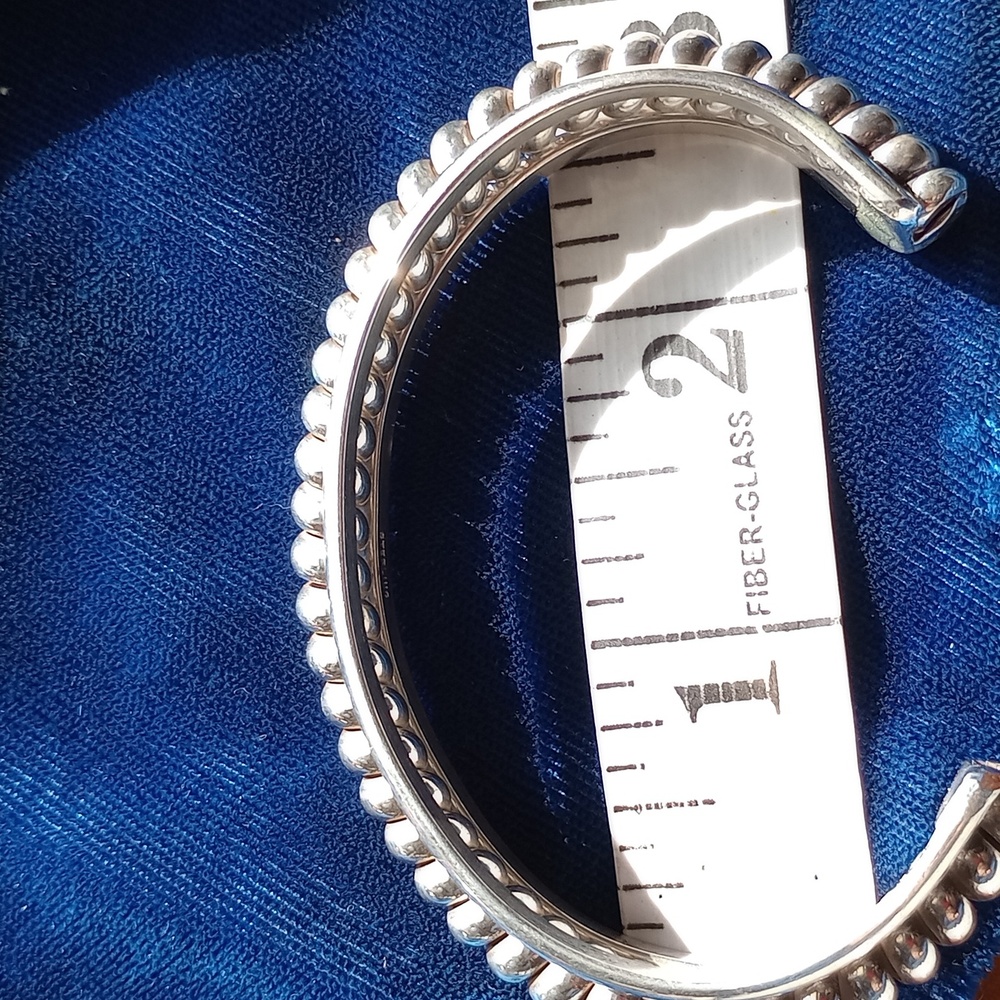 Sterling Silver Twisted Coil Cuff Bracelet Stamped Sterling - Picture 14 of 16